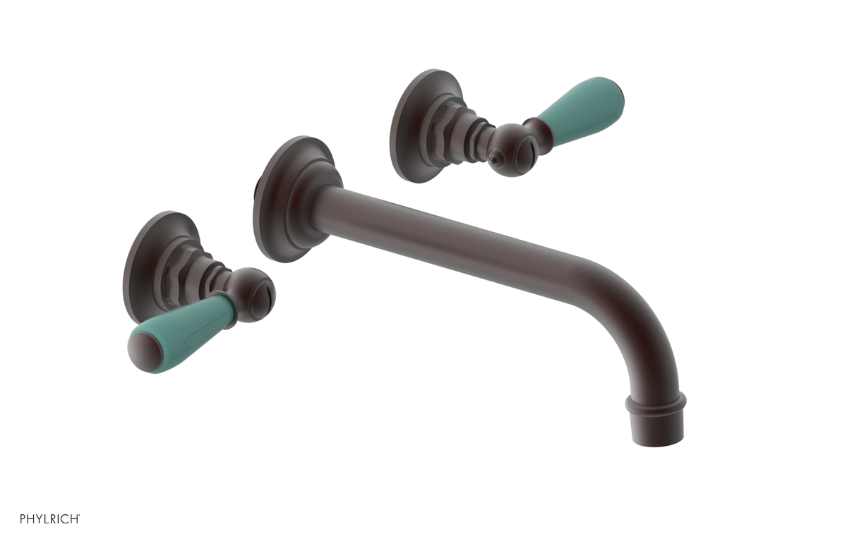 JAMESTOWN Wall Tub Set - Lever Handle with "Turqoise" Accents 165-57