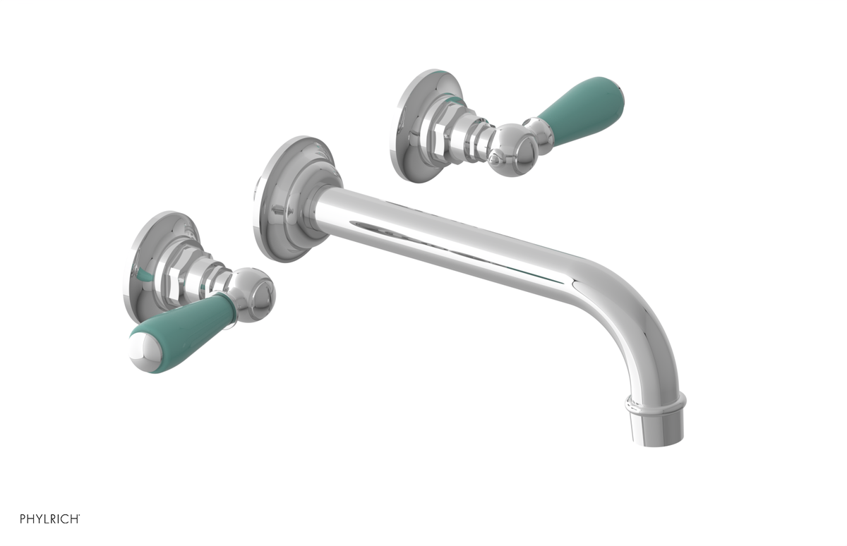 JAMESTOWN Wall Tub Set - Lever Handle with "Turqoise" Accents 165-57