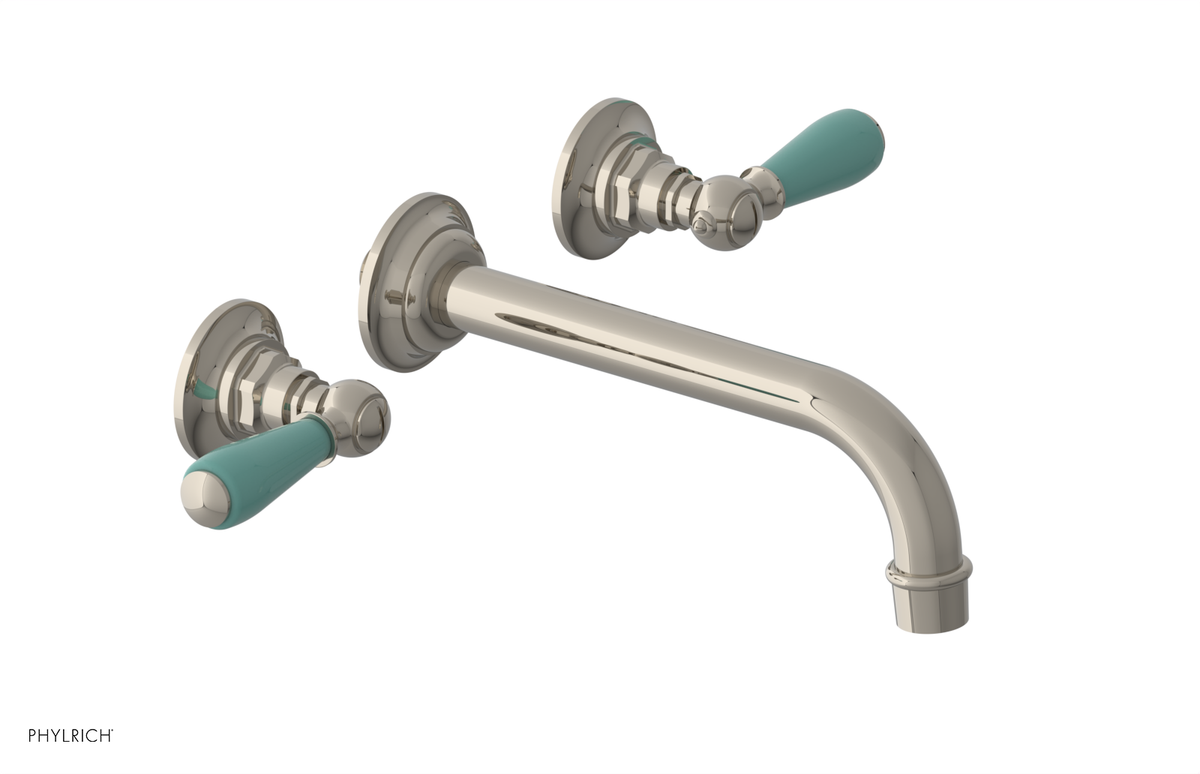 JAMESTOWN Wall Tub Set - Lever Handle with "Turqoise" Accents 165-57
