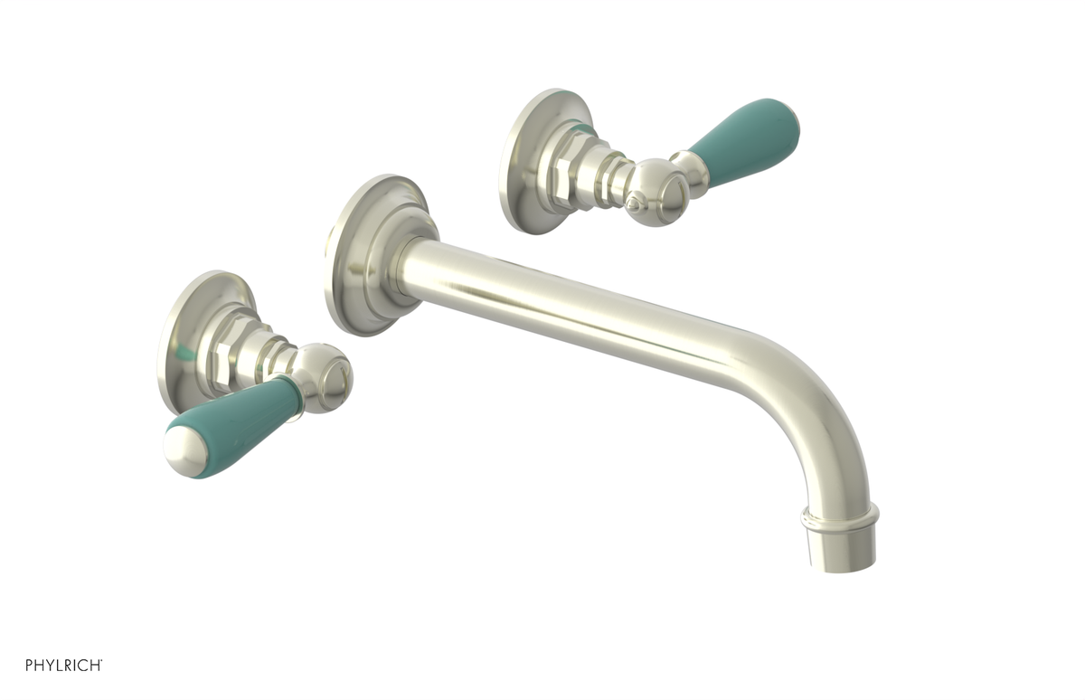JAMESTOWN Wall Tub Set - Lever Handle with "Turqoise" Accents 165-57