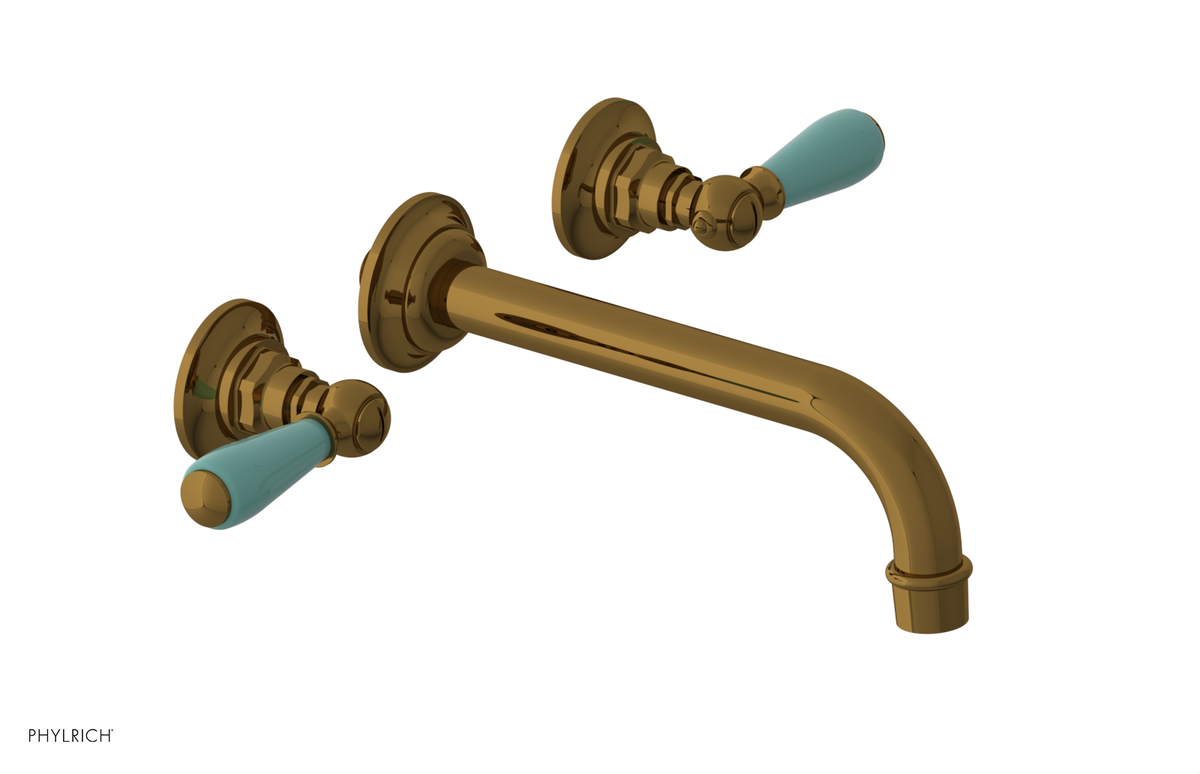 JAMESTOWN Wall Tub Set - Lever Handle with "Turqoise" Accents 165-57