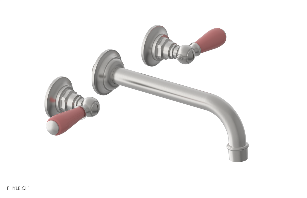 JAMESTOWN Wall Tub Set - Lever Handle with "Pink" Accents 165-57
