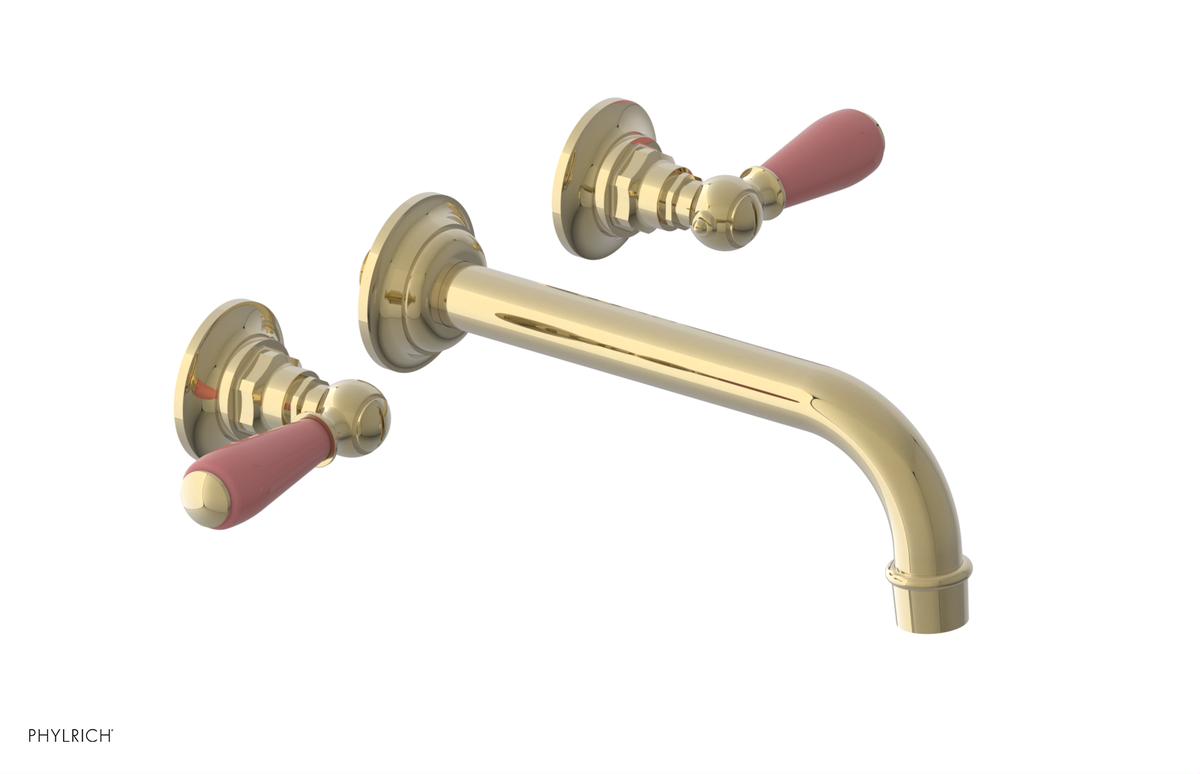 JAMESTOWN Wall Tub Set - Lever Handle with "Pink" Accents 165-57