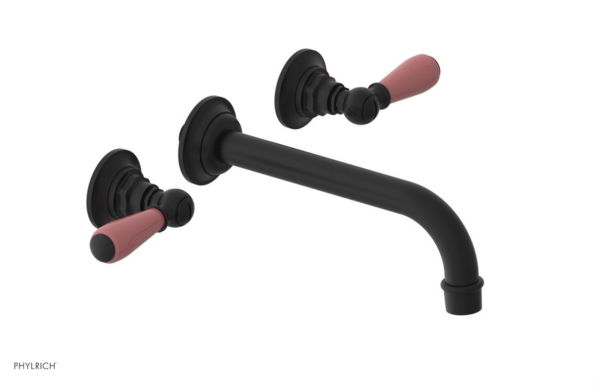 JAMESTOWN Wall Tub Set - Lever Handle with "Pink" Accents 165-57