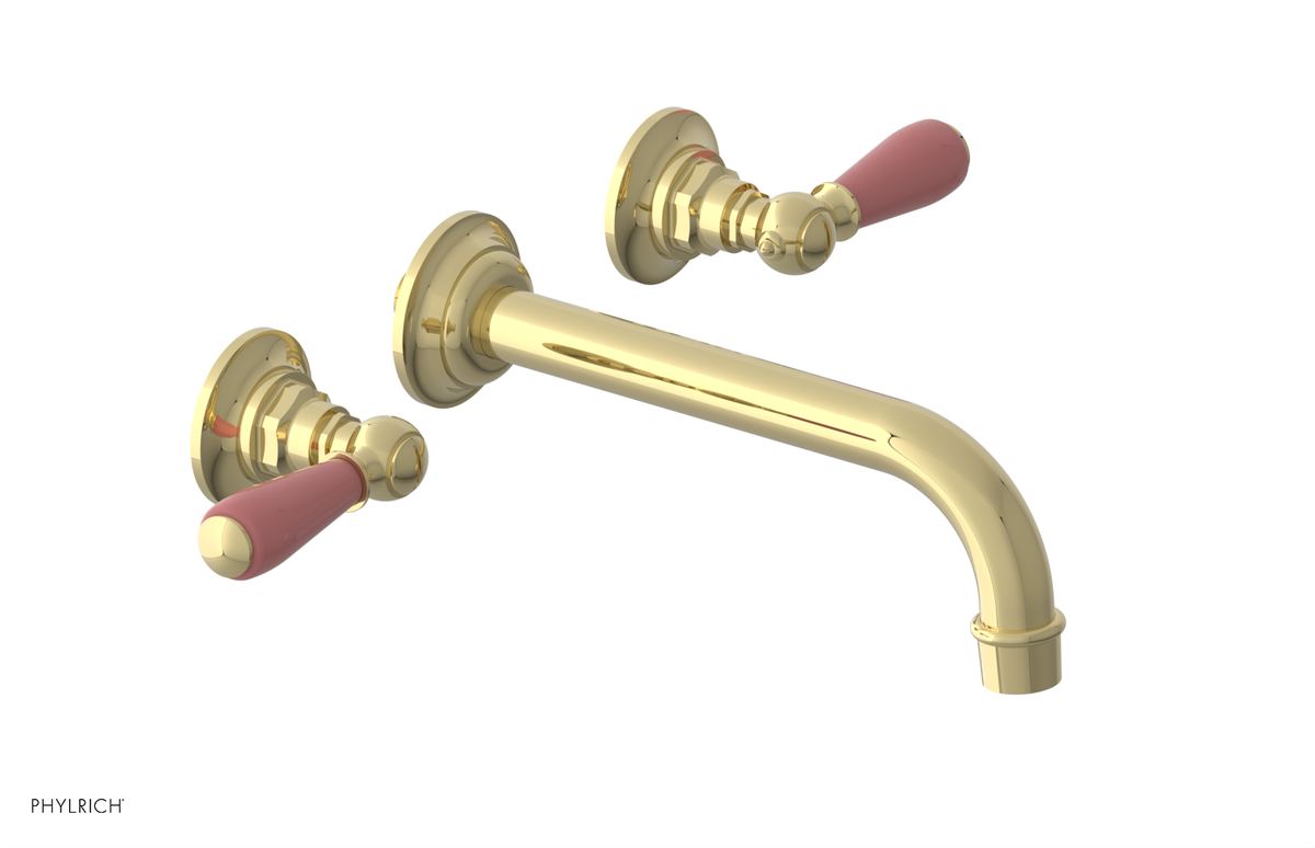 JAMESTOWN Wall Tub Set - Lever Handle with "Pink" Accents 165-57