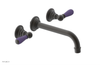 JAMESTOWN Wall Lavatory Set - Lever Handle with "Purple" Accents 165-12