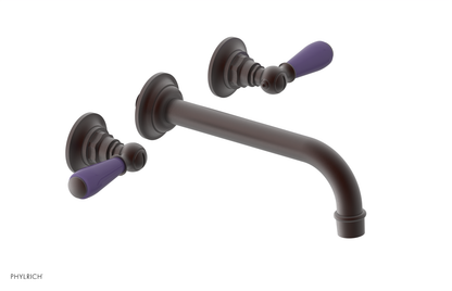 JAMESTOWN Wall Lavatory Set - Lever Handle with "Purple" Accents 165-12