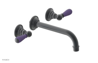 JAMESTOWN Wall Lavatory Set - Lever Handle with "Purple" Accents 165-12
