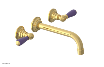 JAMESTOWN Wall Lavatory Set - Lever Handle with "Purple" Accents 165-12