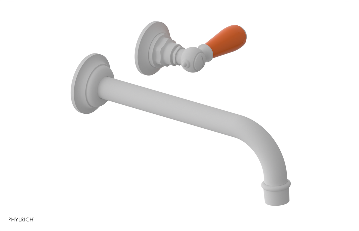 JAMESTOWN Single Handle Wall Lavatory Set - 10" Spout with "Orange" Accents 165-16-10