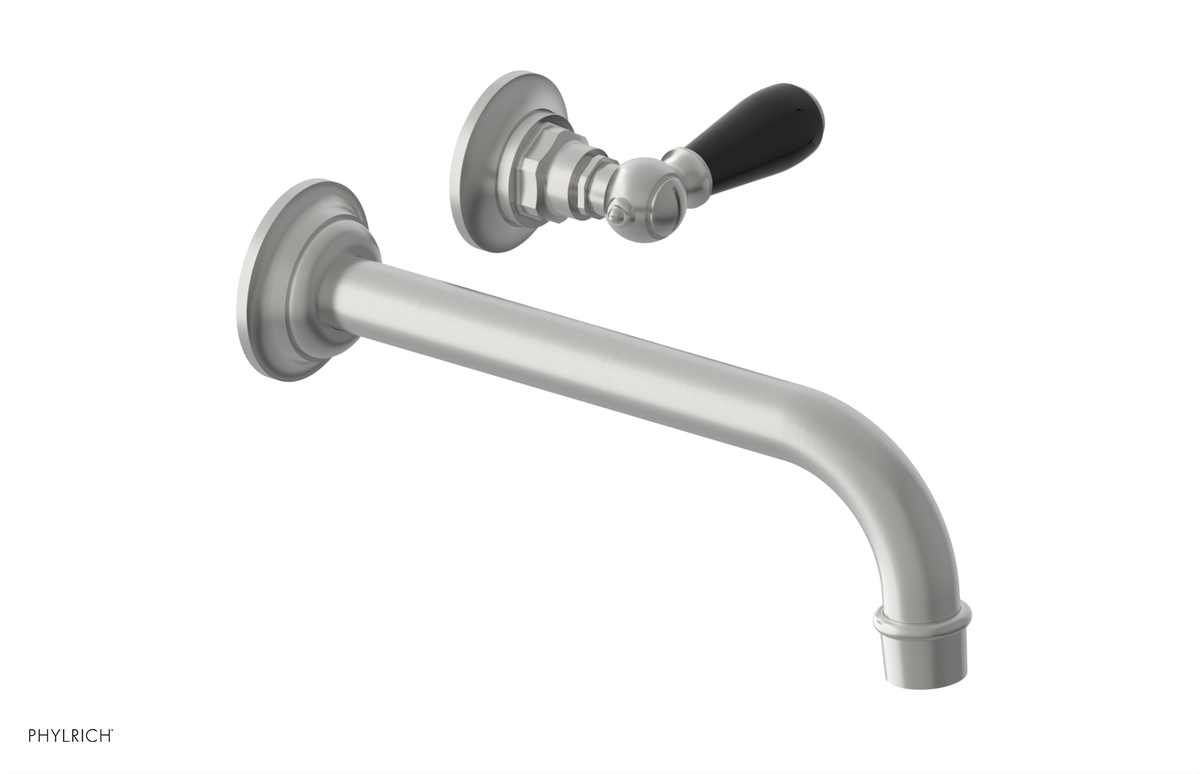 JAMESTOWN Single Handle Wall Lavatory Set - 10" Spout with "Black" Accents 165-16-10