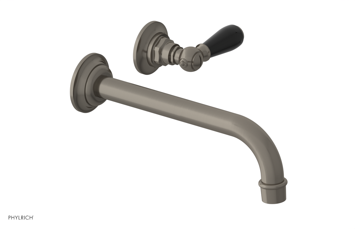 JAMESTOWN Single Handle Wall Lavatory Set - 10" Spout with "Black" Accents 165-16-10