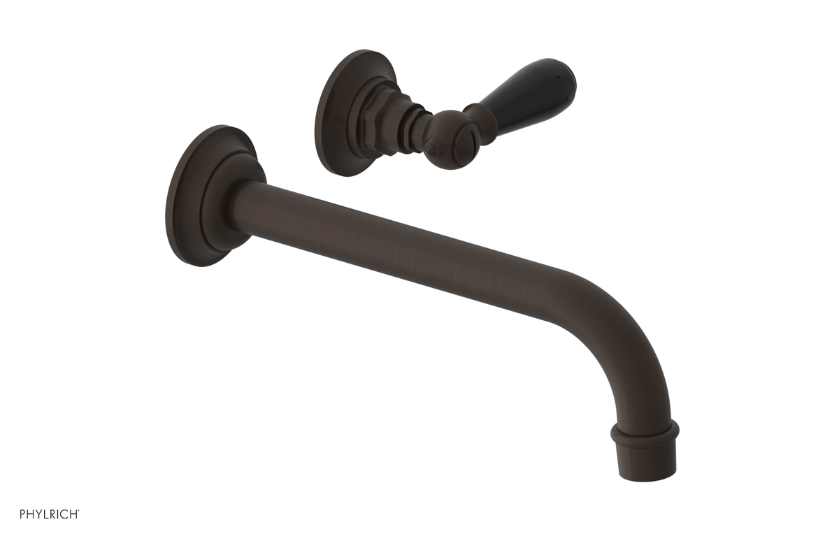 JAMESTOWN Single Handle Wall Lavatory Set - 10" Spout with "Black" Accents 165-16-10