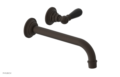 JAMESTOWN Single Handle Wall Lavatory Set - 10" Spout with "Black" Accents 165-16-10