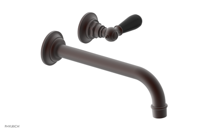 JAMESTOWN Single Handle Wall Lavatory Set - 10" Spout with "Black" Accents 165-16-10
