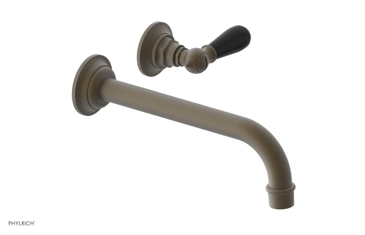 JAMESTOWN Single Handle Wall Lavatory Set - 10" Spout with "Black" Accents 165-16-10