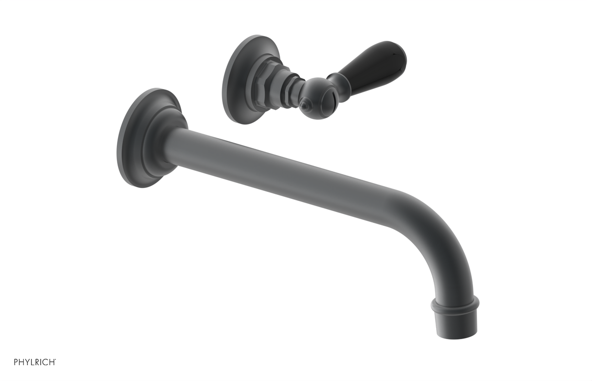 JAMESTOWN Single Handle Wall Lavatory Set - 10" Spout with "Black" Accents 165-16-10