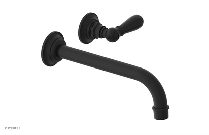 JAMESTOWN Single Handle Wall Lavatory Set - 10" Spout with "Black" Accents 165-16-10
