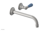 JAMESTOWN Single Handle Wall Lavatory Set - 10" Spout with "Light Blue" Accents 165-16-10
