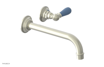 JAMESTOWN Single Handle Wall Lavatory Set - 10" Spout with "Light Blue" Accents 165-16-10