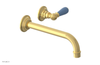 JAMESTOWN Single Handle Wall Lavatory Set - 10" Spout with "Light Blue" Accents 165-16-10