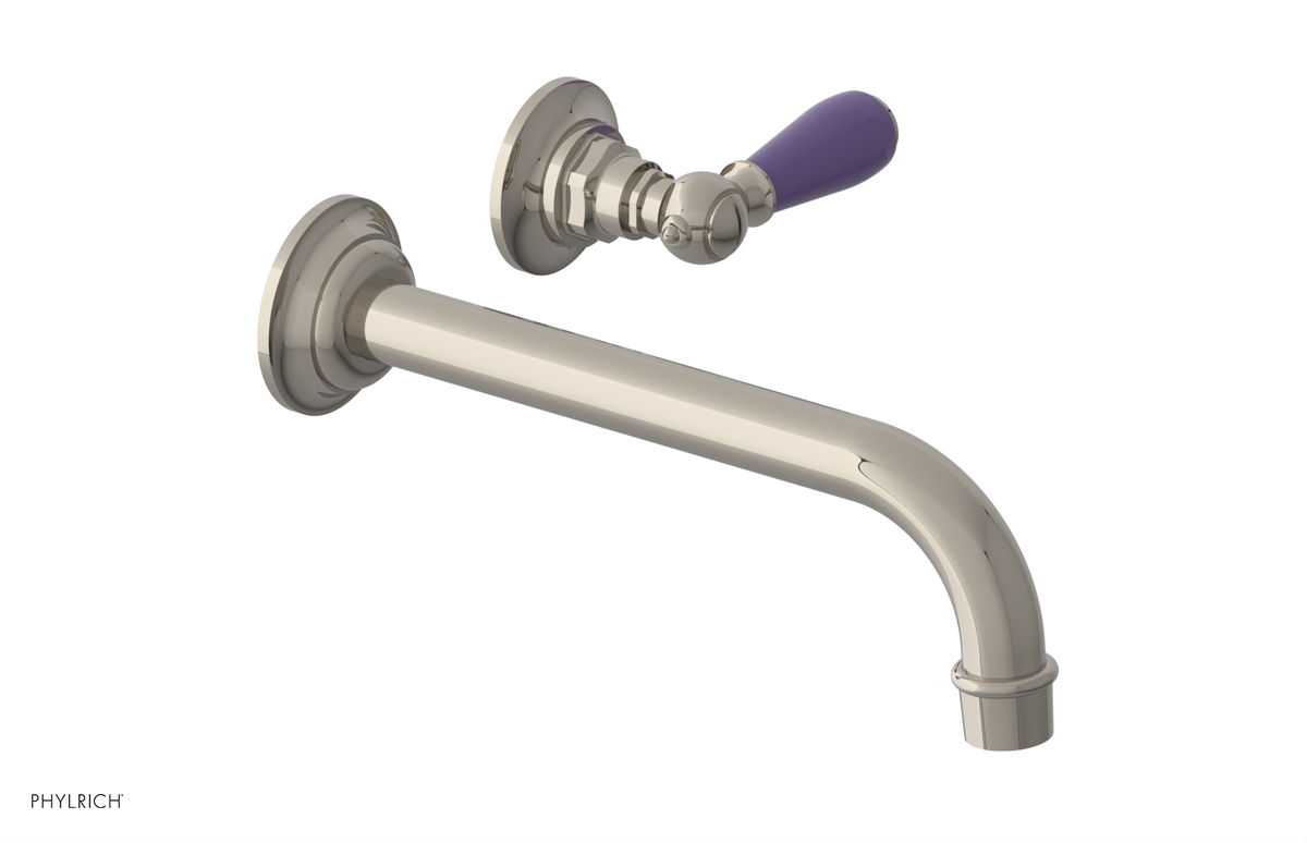 JAMESTOWN Single Handle Wall Lavatory Set - 10" Spout with "Purple" Accents 165-16-10