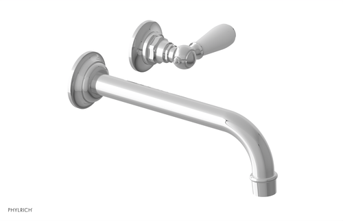 JAMESTOWN Single Handle Wall Lavatory Set - 10" Spout with "White" Accents 165-16-10