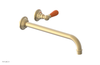 JAMESTOWN Single Handle Wall Lavatory Set - 12" Spout with "Orange" Accents 165-16-12