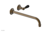 JAMESTOWN Single Handle Wall Lavatory Set - 12" Spout with "Black" Accents 165-16-12