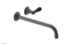 JAMESTOWN Single Handle Wall Lavatory Set - 12" Spout with "Black" Accents 165-16-12