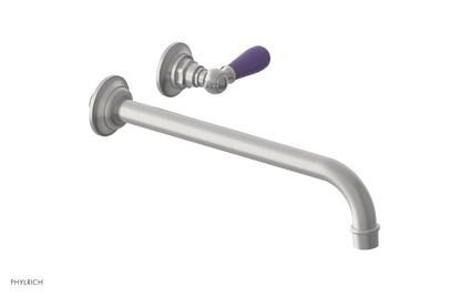 JAMESTOWN Single Handle Wall Lavatory Set - 12" Spout with "Purple" Accents 165-16-12