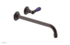 JAMESTOWN Single Handle Wall Lavatory Set - 12" Spout with "Purple" Accents 165-16-12