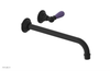 JAMESTOWN Single Handle Wall Lavatory Set - 12" Spout with "Purple" Accents 165-16-12