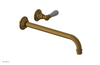 JAMESTOWN Single Handle Wall Lavatory Set - 12" Spout with "Grey" Accents 165-16-12