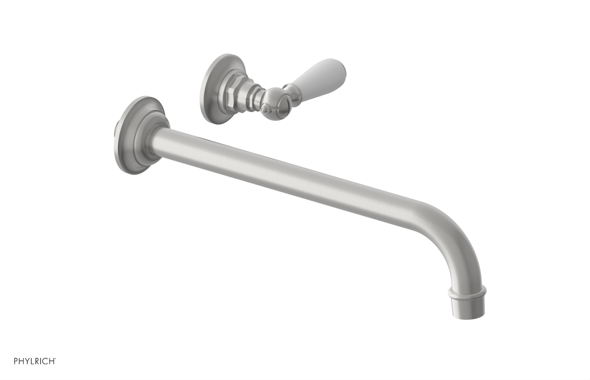 JAMESTOWN Single Handle Wall Lavatory Set - 12" Spout with "White" Accents 165-16-12
