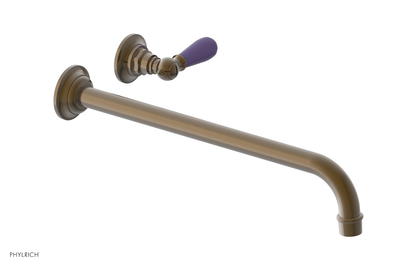 JAMESTOWN Single Handle Wall Lavatory Set - 14" Spout with "Purple" Accents 165-16-14