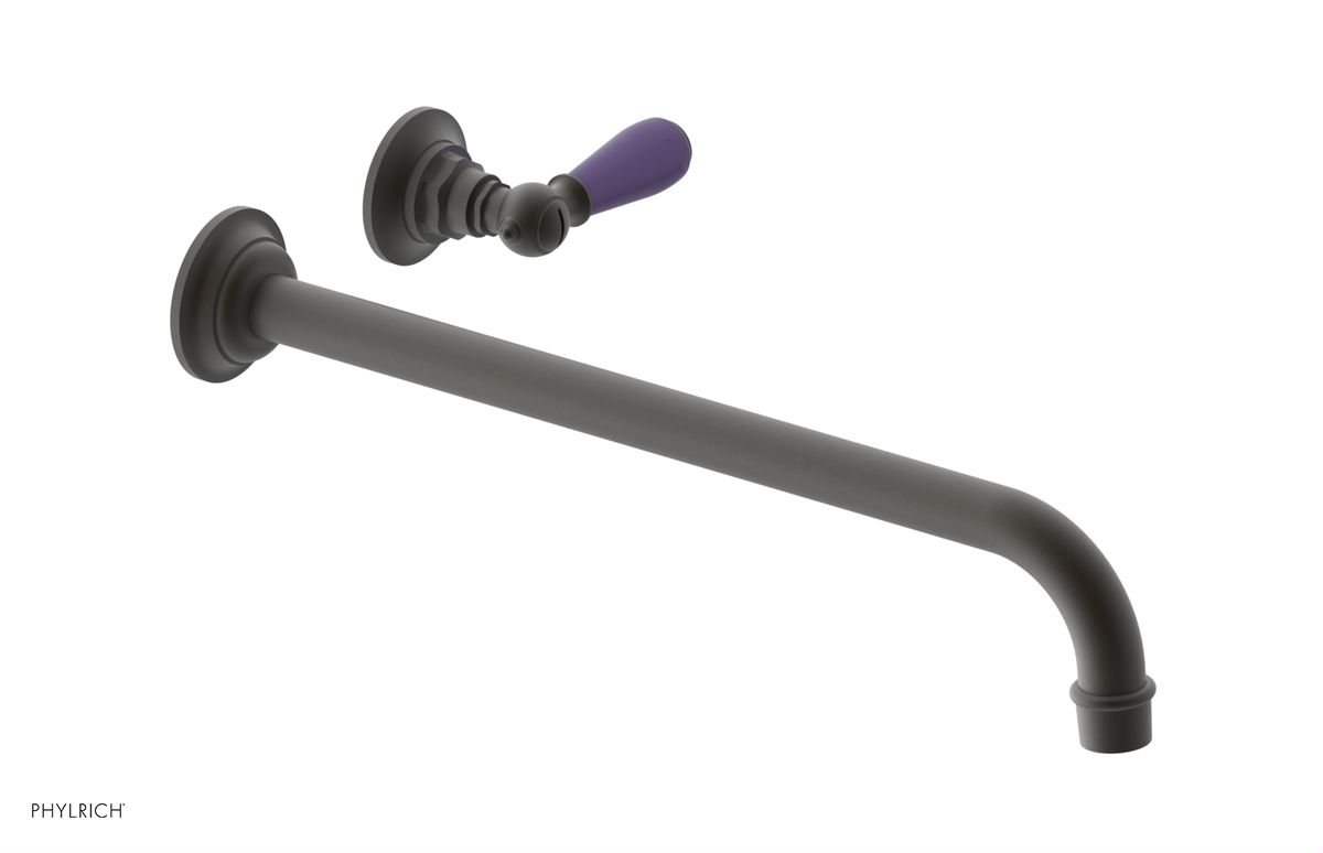 JAMESTOWN Single Handle Wall Lavatory Set - 14" Spout with "Purple" Accents 165-16-14