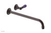 JAMESTOWN Single Handle Wall Lavatory Set - 14" Spout with "Purple" Accents 165-16-14
