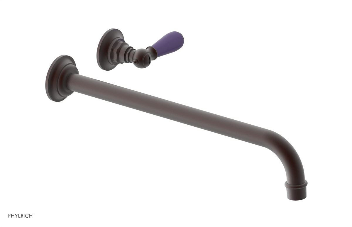 JAMESTOWN Single Handle Wall Lavatory Set - 14" Spout with "Purple" Accents 165-16-14