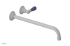 JAMESTOWN Single Handle Wall Lavatory Set - 14" Spout with "Purple" Accents 165-16-14