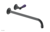 JAMESTOWN Single Handle Wall Lavatory Set - 14" Spout with "Purple" Accents 165-16-14