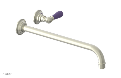 JAMESTOWN Single Handle Wall Lavatory Set - 14" Spout with "Purple" Accents 165-16-14