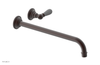 JAMESTOWN Single Handle Wall Lavatory Set - 14" Spout with "Grey" Accents 165-16-14