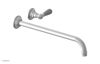 JAMESTOWN Single Handle Wall Lavatory Set - 14" Spout with "Grey" Accents 165-16-14