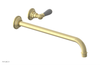 JAMESTOWN Single Handle Wall Lavatory Set - 14" Spout with "Grey" Accents 165-16-14