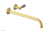 JAMESTOWN Single Handle Wall Lavatory Set - 14" Spout with "Grey" Accents 165-16-14