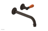 JAMESTOWN Single Handle Wall Lavatory Set with "Orange" Accents 165-16