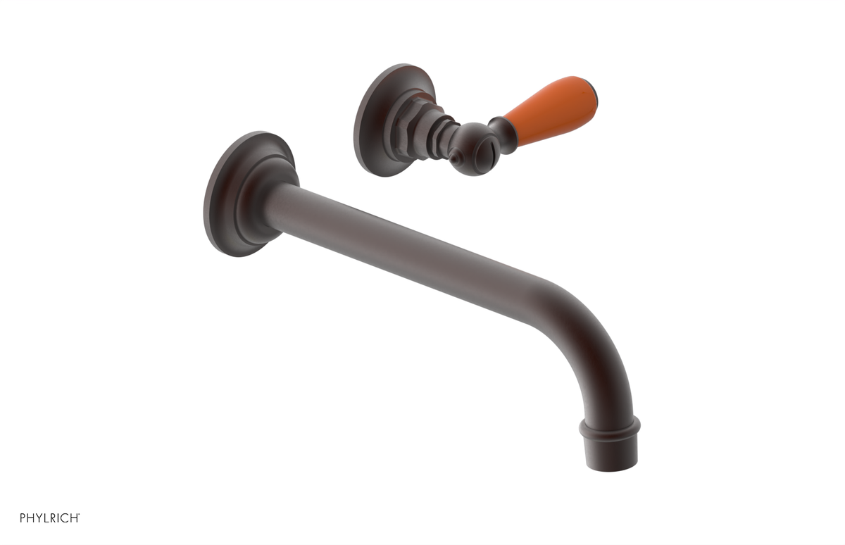 JAMESTOWN Single Handle Wall Lavatory Set with "Orange" Accents 165-16