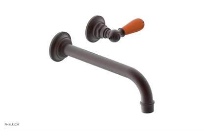 JAMESTOWN Single Handle Wall Lavatory Set with "Orange" Accents 165-16