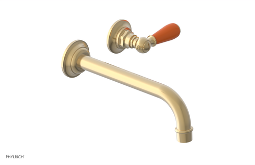 JAMESTOWN Single Handle Wall Lavatory Set with "Orange" Accents 165-16